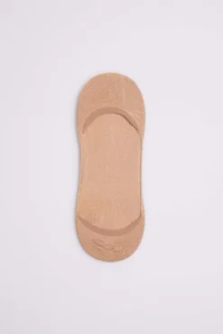 Calcetines pinky abiertos invisibles bambú beige