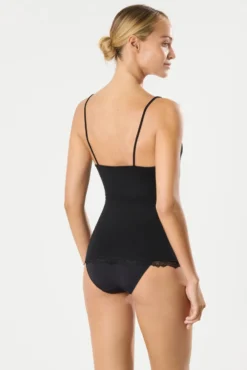 Camiseta interior tirantes bambú negro