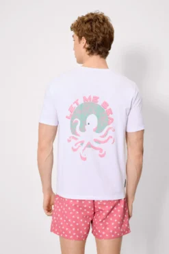 Camiseta manga corta básica Let me sea blanco
