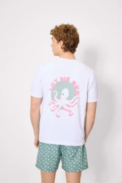 Camiseta manga corta básica Let me sea blanco