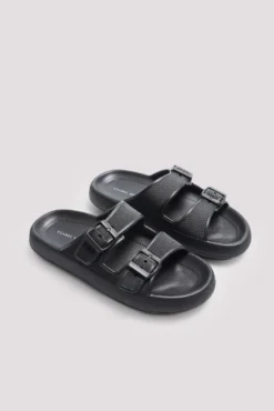 Chanclas de playa hebillas antideslizantes extra comfort negro