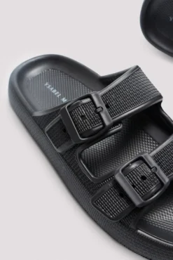 Chanclas de playa hebillas antideslizantes extra comfort negro