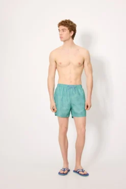 Chanclas hombre tira rayas contrastadas azul