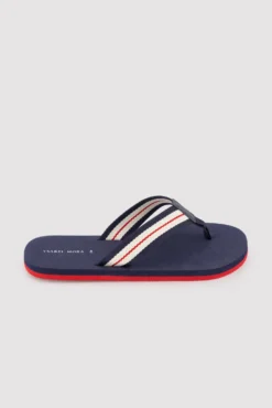 Chanclas hombre tira rayas contrastadas marino