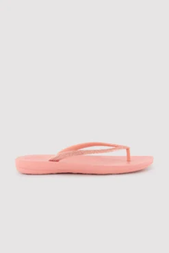 Chanclas tira brillante rosa