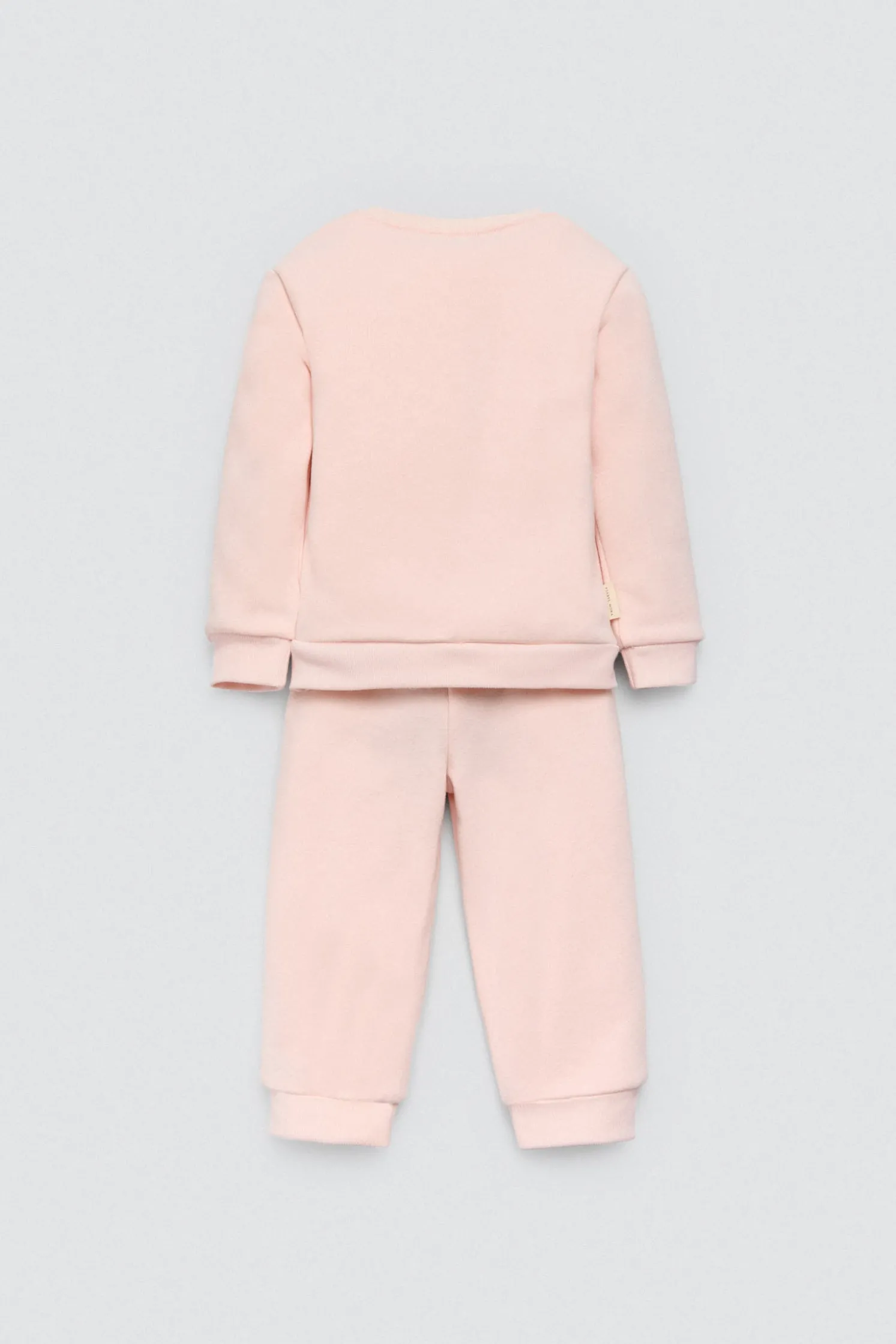Conjunto bebé básico sudadera y jogger rosa