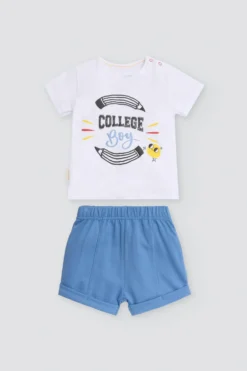 Conjunto bebé manga corta College Boy