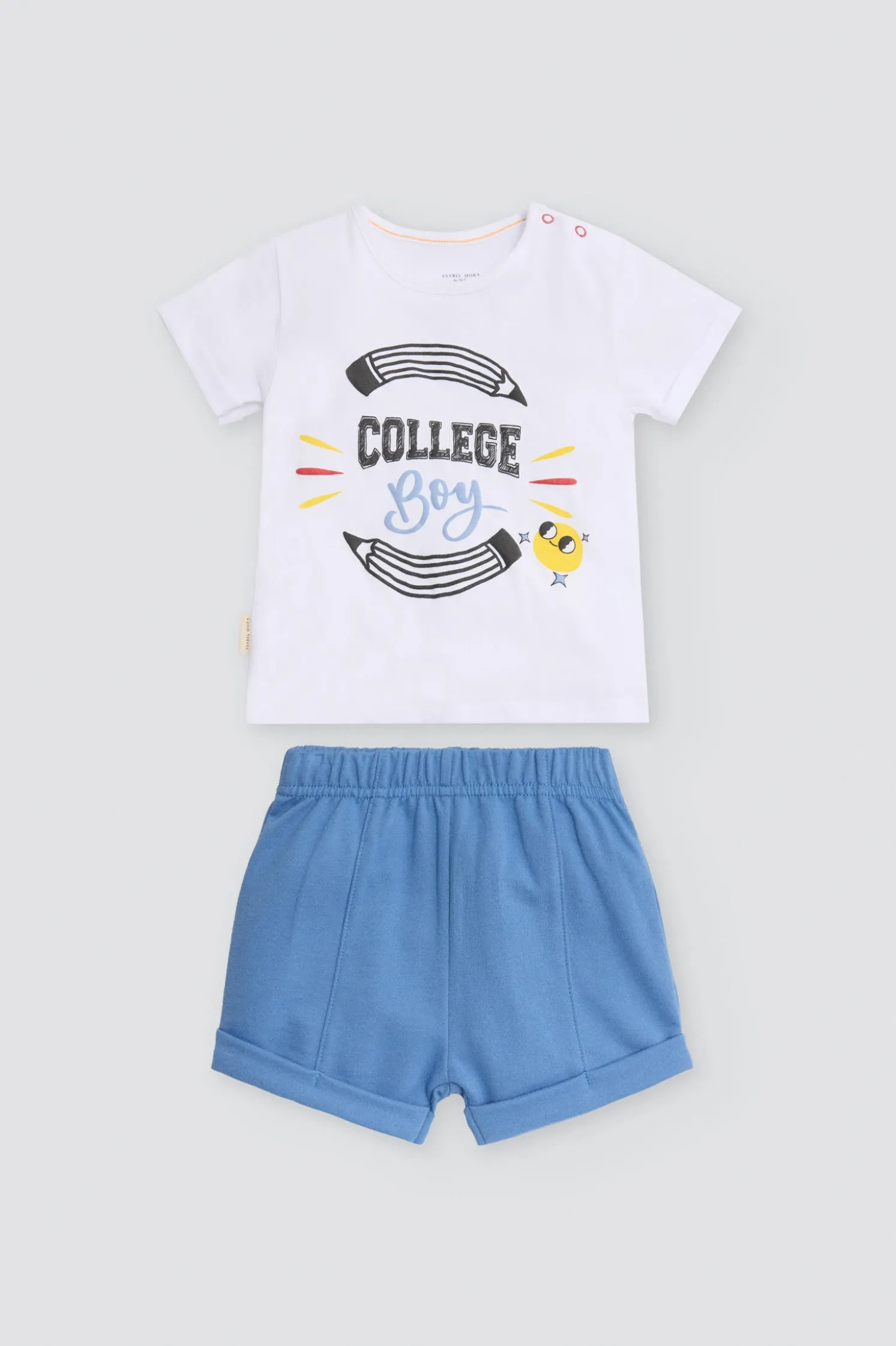 Conjunto bebé manga corta College Boy