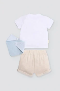 Conjunto bebé 3 piezas estampado nutria