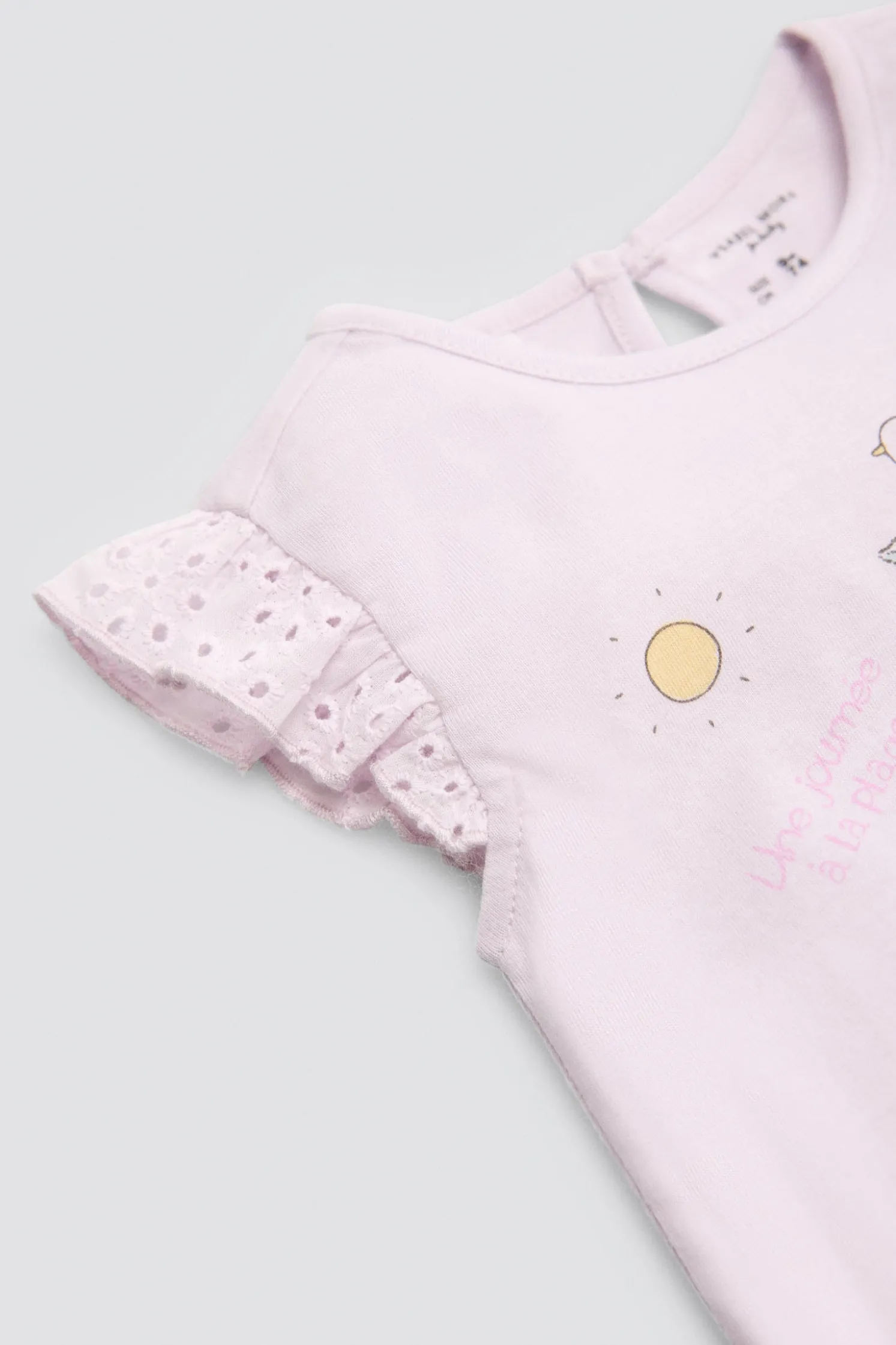 Conjunto bebé sin mangas estampado verano