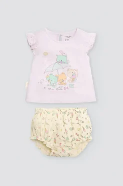 Conjunto bebé sin mangas estampado verano