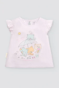 Conjunto bebé sin mangas estampado verano