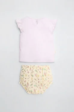 Conjunto bebé sin mangas estampado verano