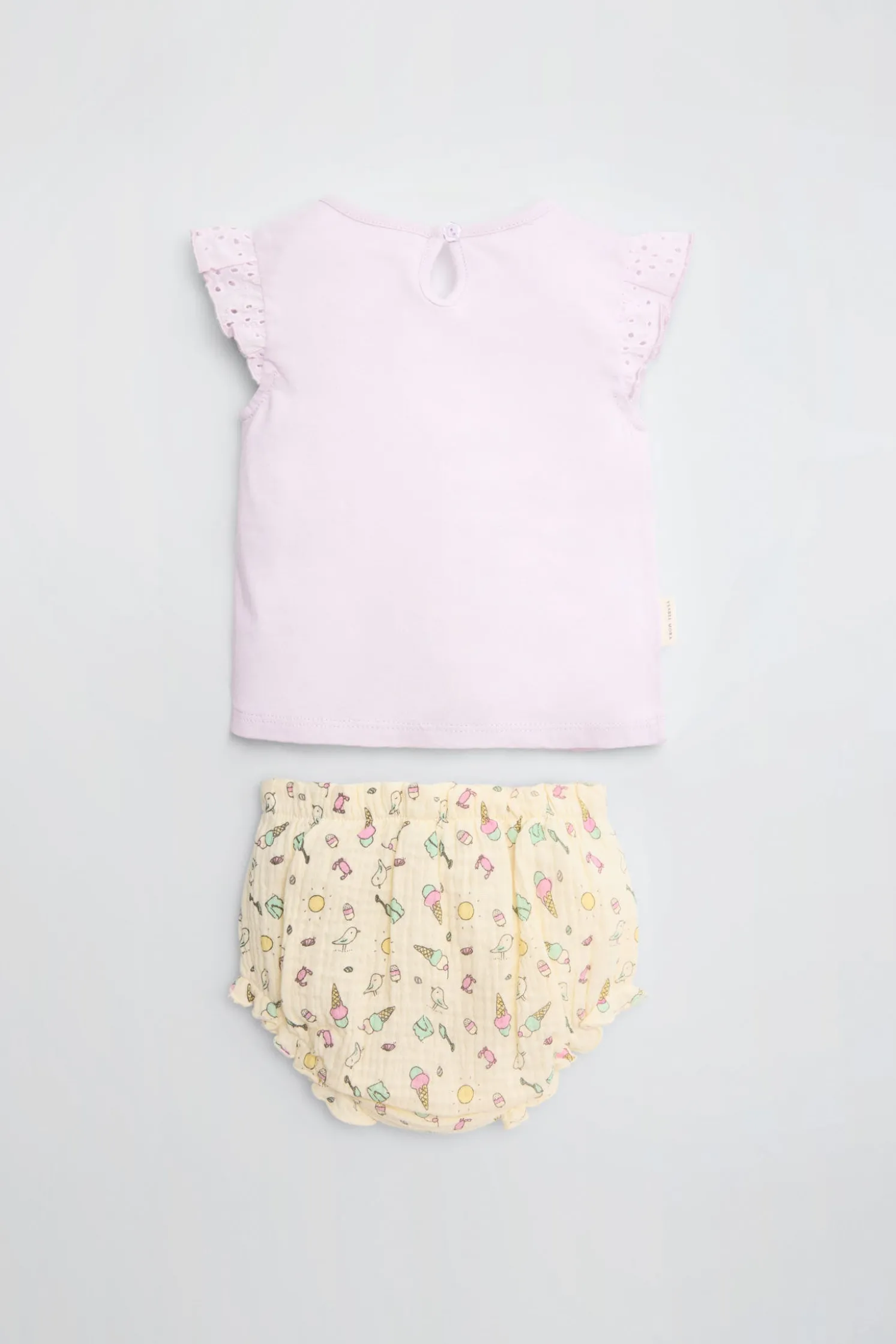 Conjunto bebé sin mangas estampado verano