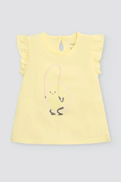 Conjunto bebé sin mangas estampado limones