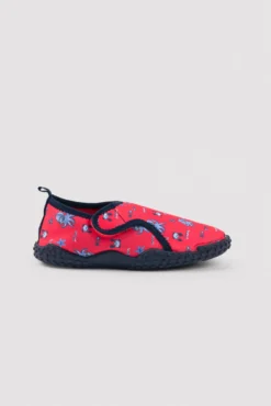 Escarpines infantiles estampado pulpos rojo