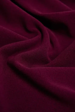 Jersey maxi con abertura cálido burdeos