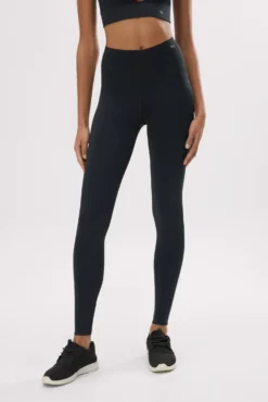 Leggings deportivos compressive largos vientre plano negro