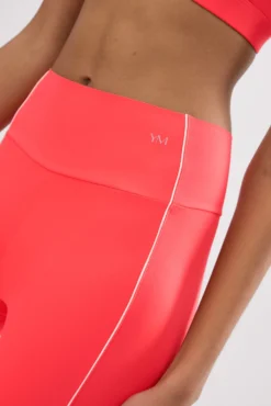 Leggings deportivos Compressive largos efecto push-up coral