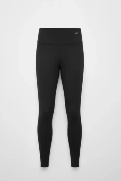 Leggings deportivos largos efecto push-up negros con franja en contraste