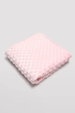 Manta de bebé topitos rosa