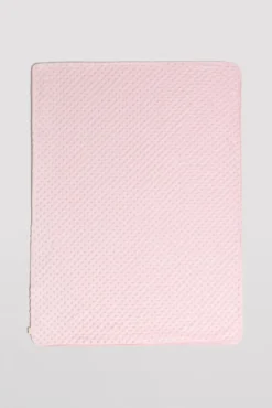 Manta de bebé topitos rosa