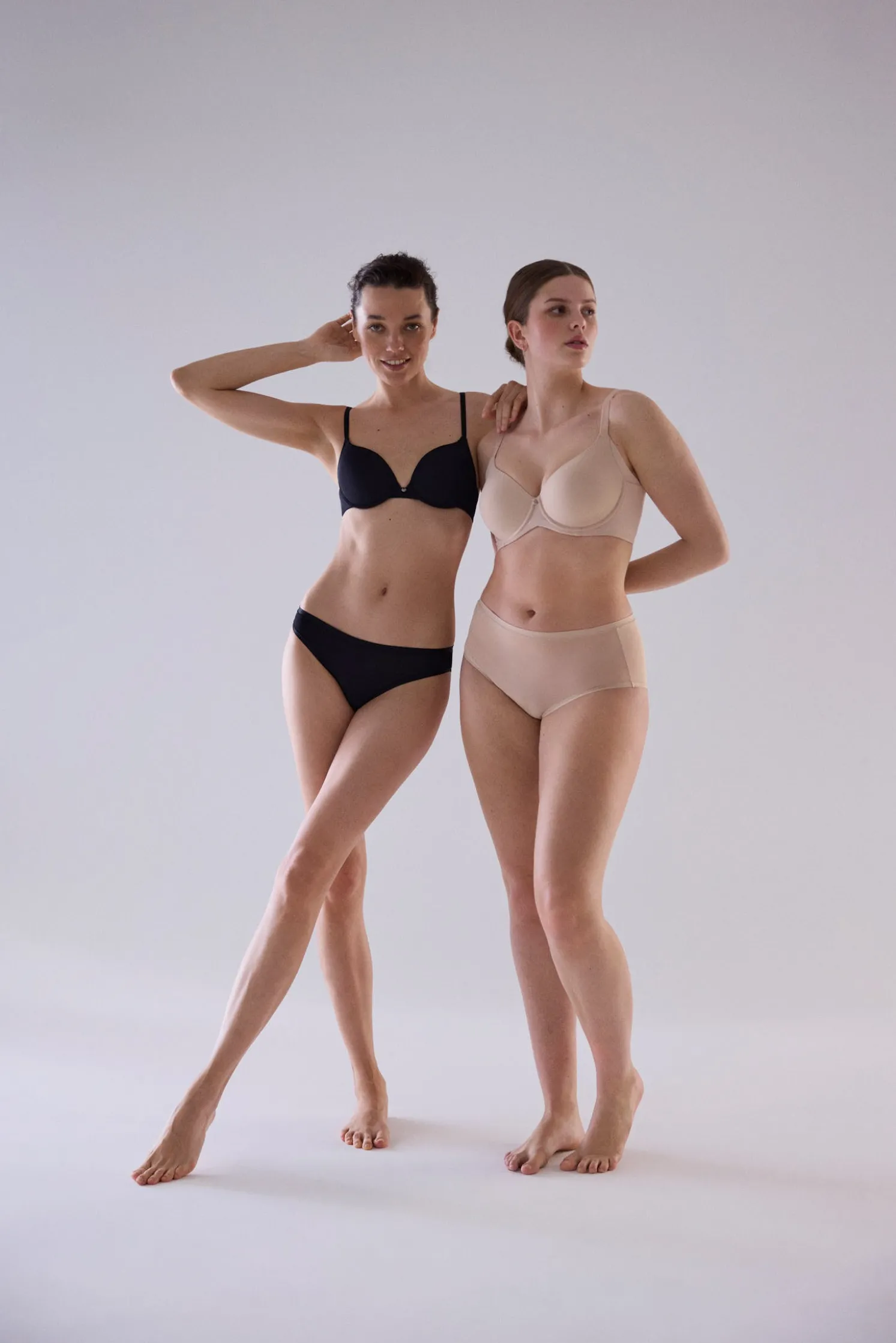 Pack 2 bragas altas básicas nude