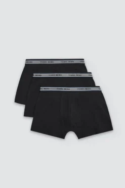Pack 3 bóxers básicos lisos negro