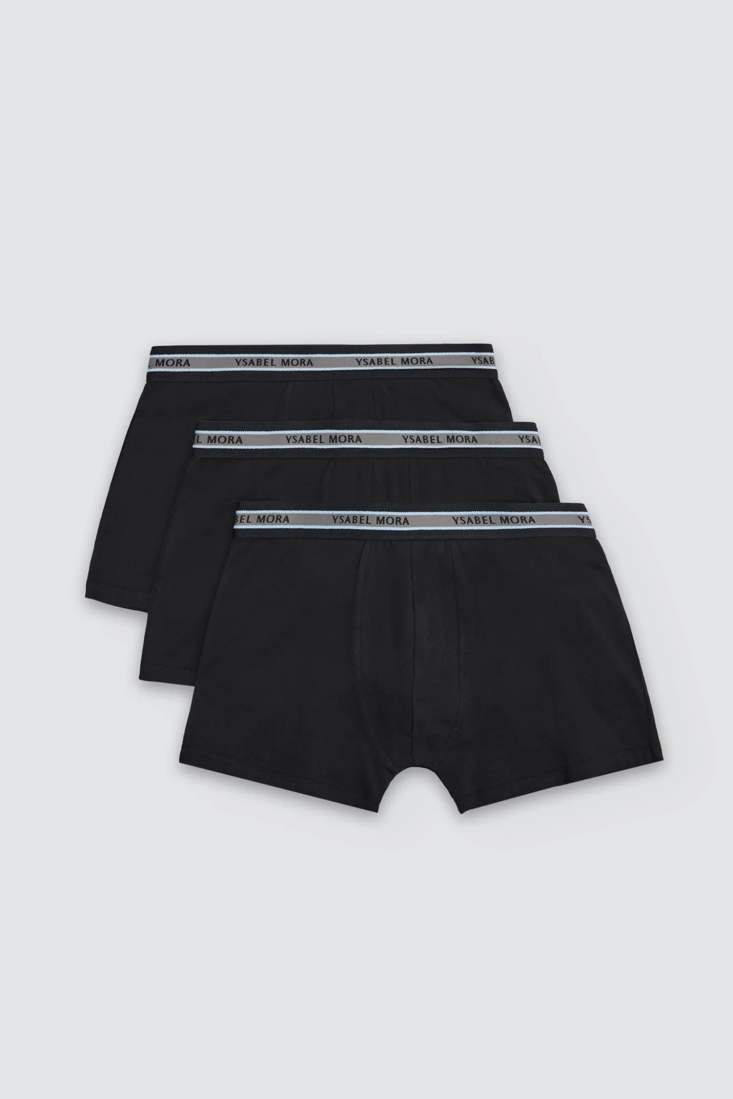 Pack 3 bóxers básicos lisos negro