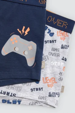 Pack 2 bóxers juveniles algodón estampados Gamer