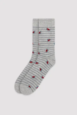 Pack 3 calcetines altos estampado frutas