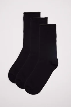 Pack 3 calcetines básicos sin puño lisos