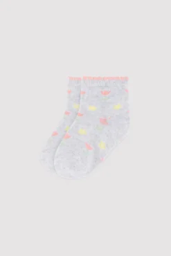 Pack 3 calcetines cortos bebé estampados limones y fresa