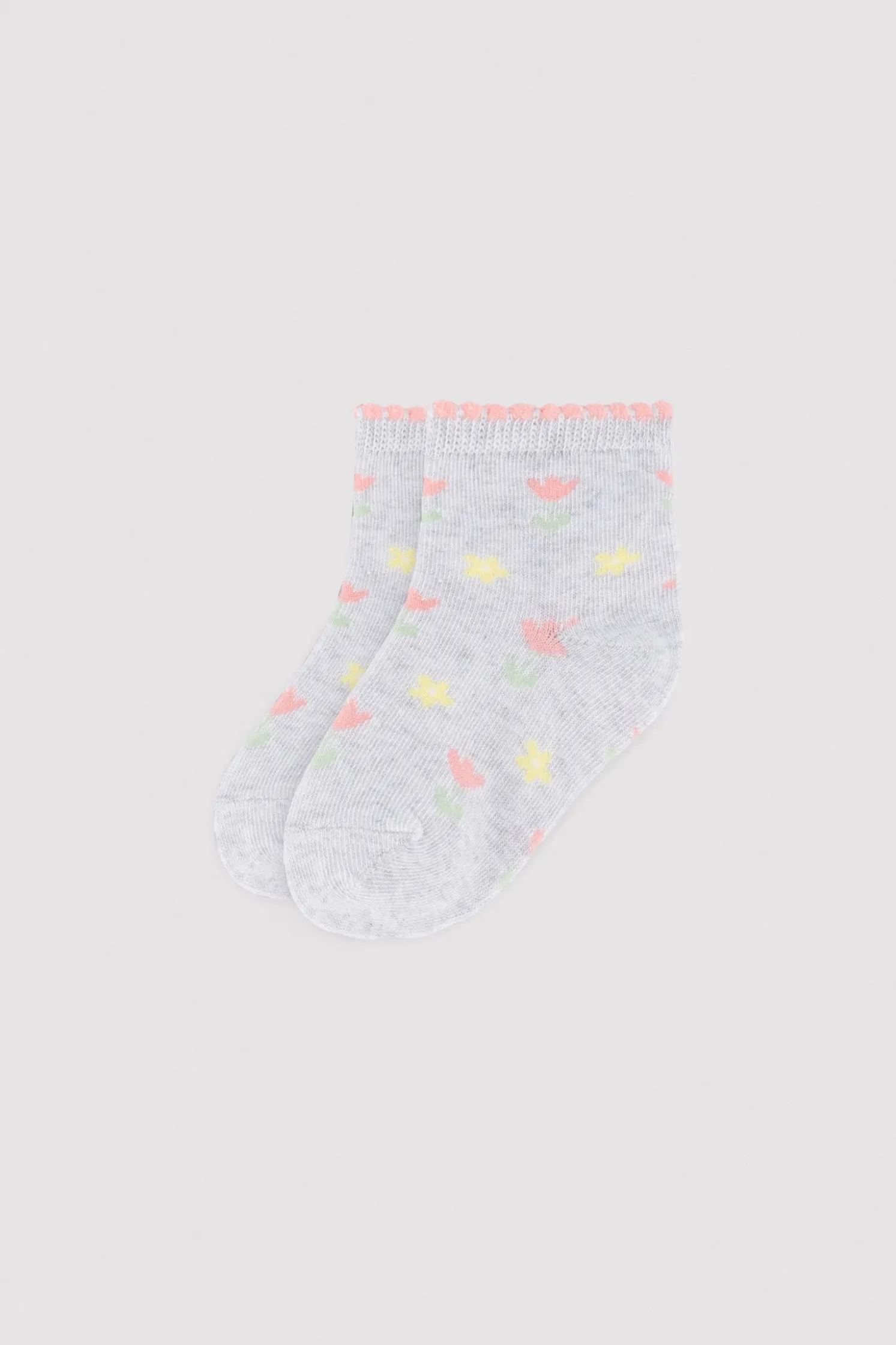 Pack 3 calcetines cortos bebé estampados limones y fresa