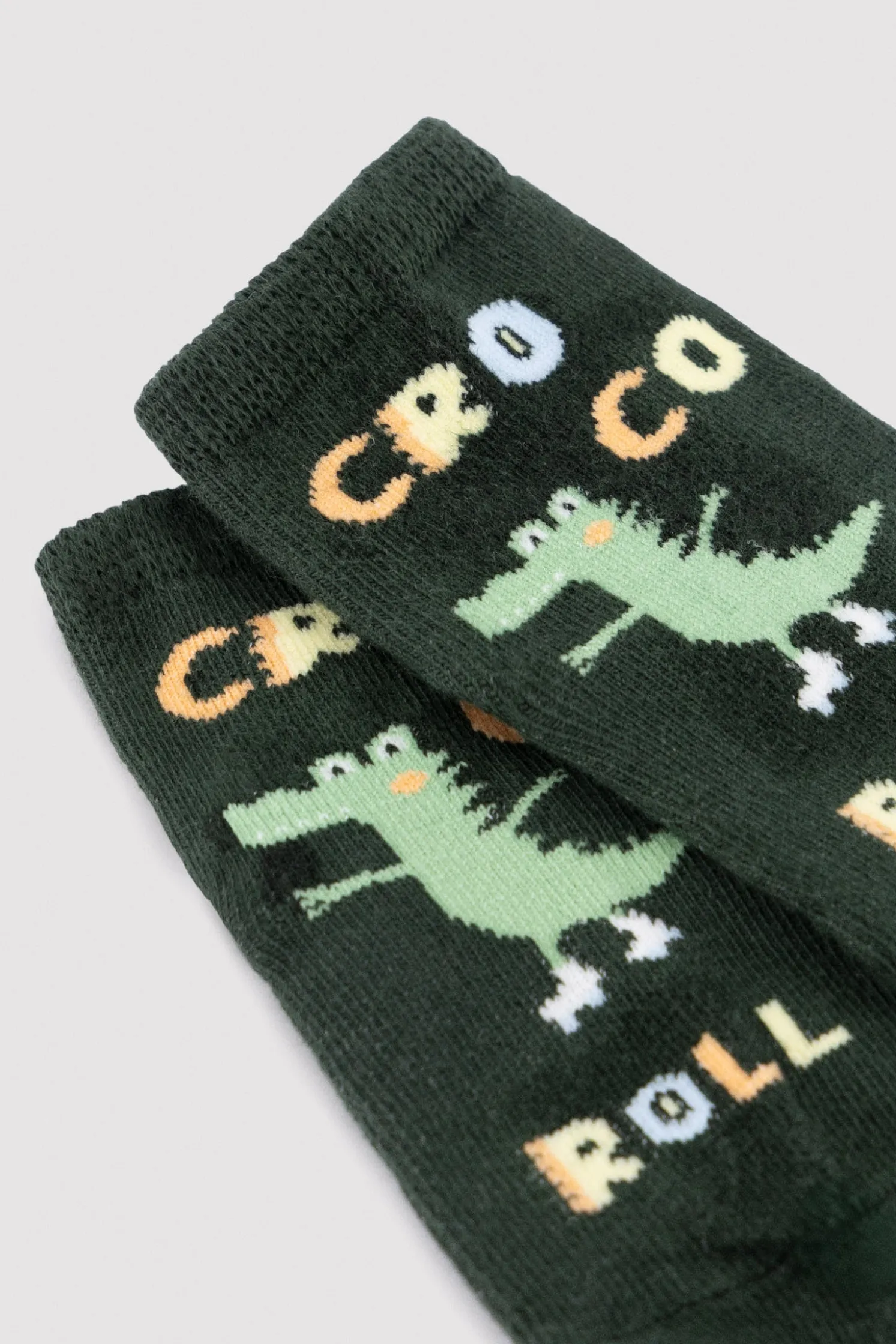 Pack 3 calcetines cortos bebé estampados cocodrilo