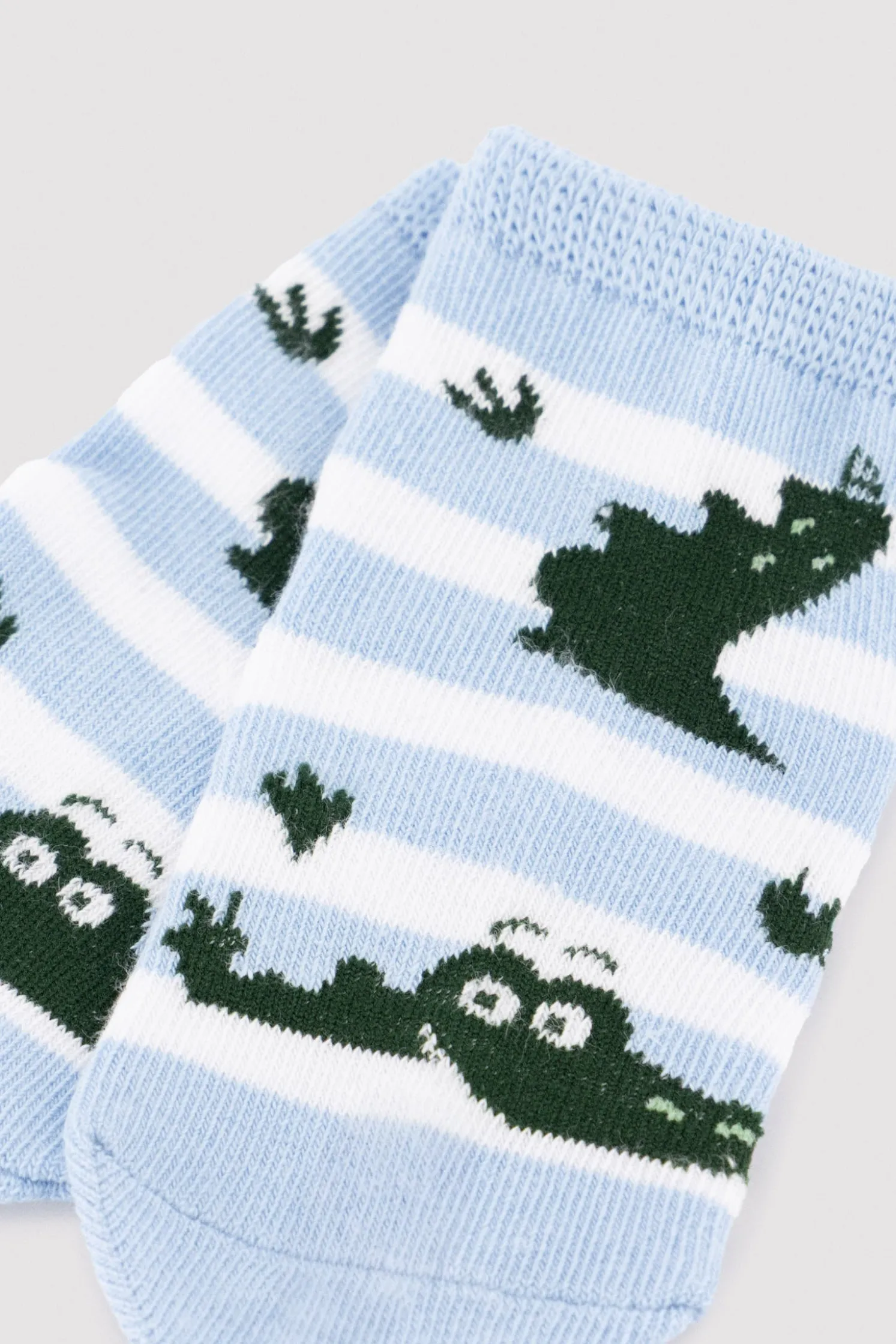 Pack 3 calcetines cortos bebé estampados cocodrilo