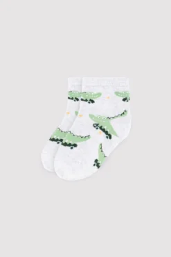 Pack 3 calcetines cortos bebé estampados cocodrilo