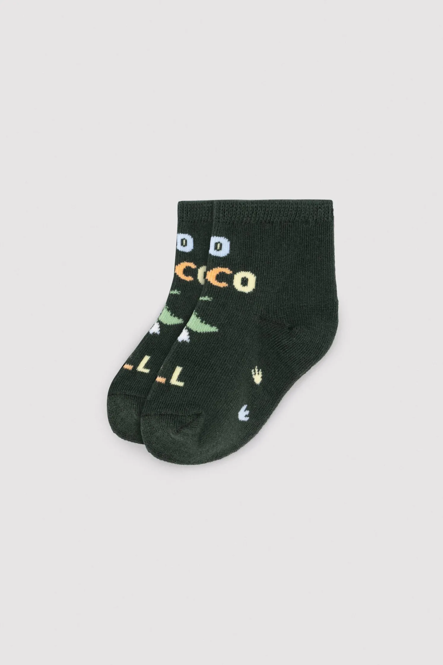 Pack 3 calcetines cortos bebé estampados cocodrilo