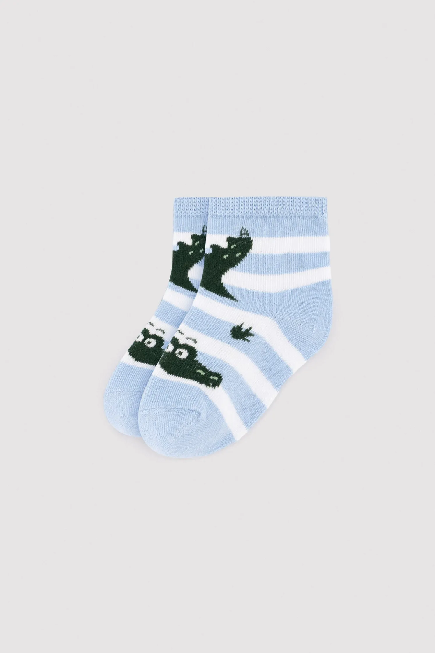 Pack 3 calcetines cortos bebé estampados cocodrilo