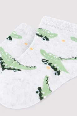 Pack 3 calcetines cortos bebé estampados cocodrilo