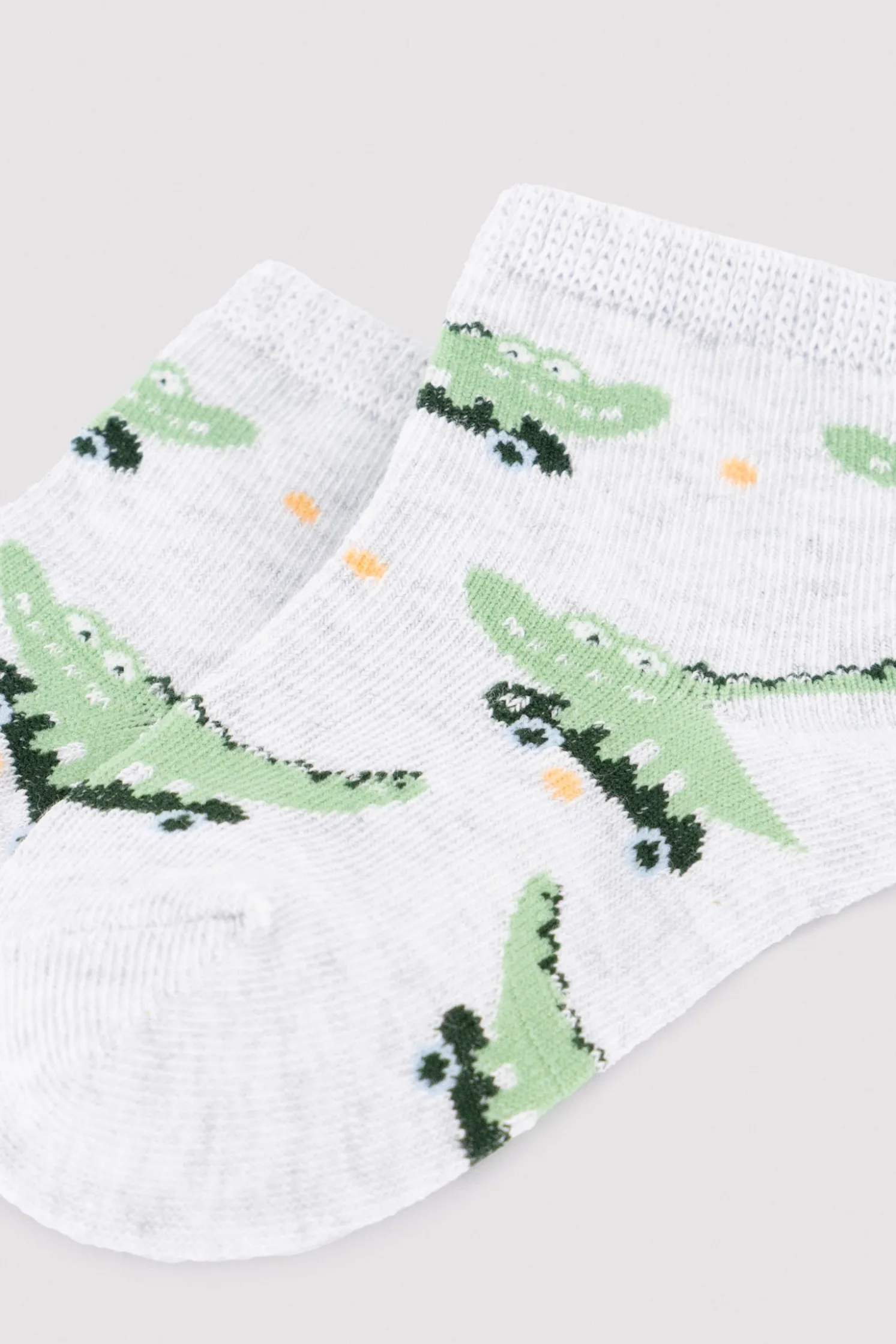 Pack 3 calcetines cortos bebé estampados cocodrilo