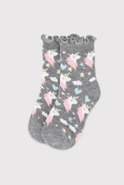 Pack 3 calcetines cortos infantiles detalle puño rizado estampados