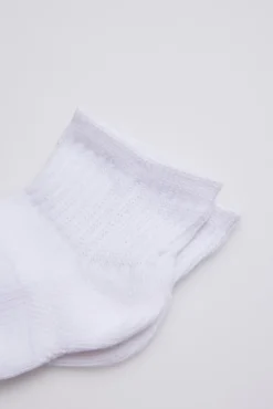 Pack 3 calcetines de bebé transpirables estilo sport blanco