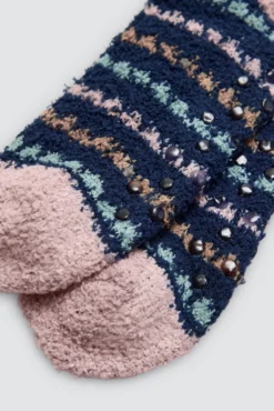 Pack 4 calcetines de franela antideslizantes estampados