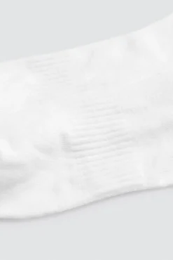 Pack 3 calcetines deportivos puño a rayas blanco