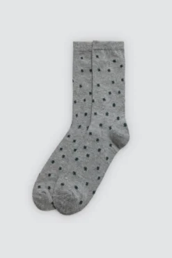 Pack 4 calcetines estampados gris y verde