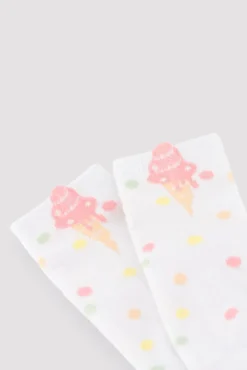 Pack 3 calcetines tobilleros infantiles estampado helados