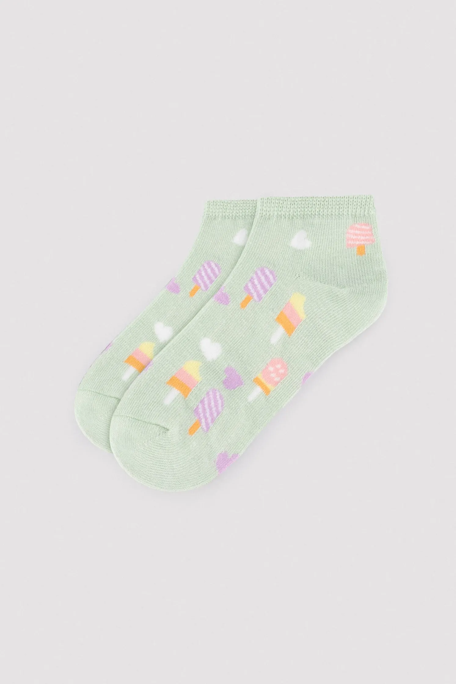 Pack 3 calcetines tobilleros infantiles estampado helados