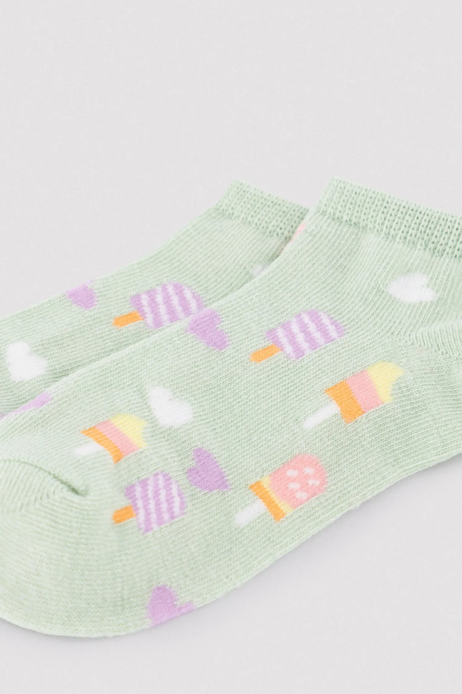 Pack 3 calcetines tobilleros infantiles estampado helados
