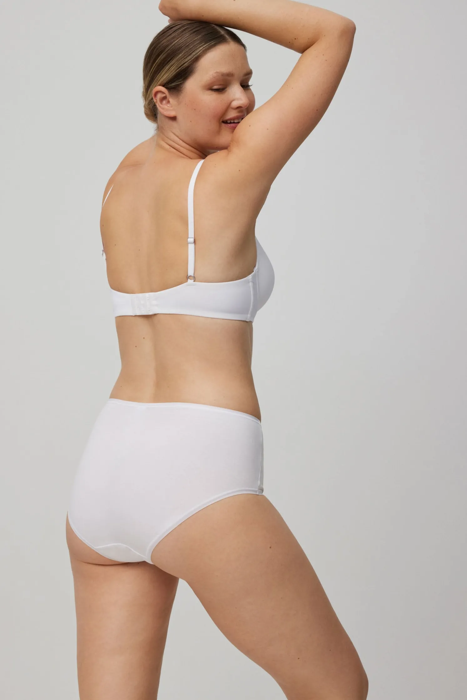 Pack de 2 bragas altas básicas algodón blanco